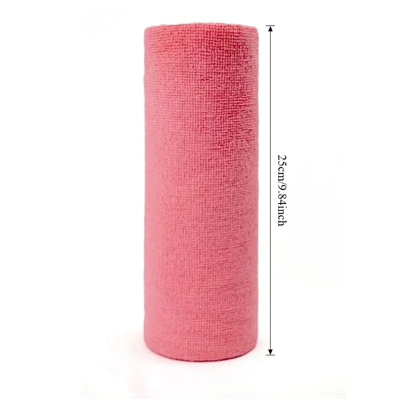 Reusable Microfiber Towel | Cleaning Wipe Household Kitchen Cloth Rolls | 1 Roll of 20 Sheets
